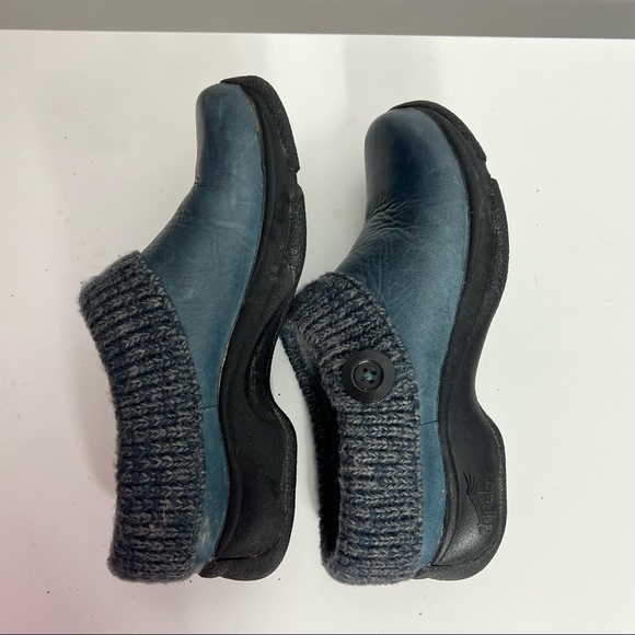 Womens Vintage Dansko Shoes Blue Sweater cuff button Sz 37 - Picture 3 of 8